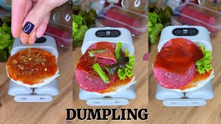 Dumpling machine successdumplings recetastacilesRecipe viralcooking dumplingsauce91 [upl. by Egrog]