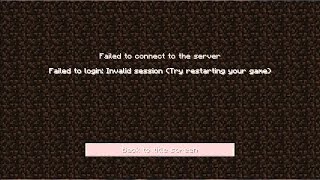 How to Fix  Failed To Login Invalid Session Minecraft [upl. by Peters]