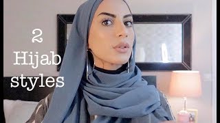 Chiffon HIJAB TUTORIAL  2 Perfect Hijab Styles For Special Occasions [upl. by Aitam629]