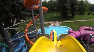 Yellow Water Slide at Palatinus Aquapark [upl. by Sulihpoeht]