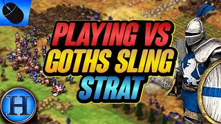 Playing vs The INFAMOUS Goth Sling Strat  AoE2 [upl. by Karisa]