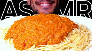 ASMR SPAGHETTI LENTIL SAUCE PASTA EATING SOUNDS NO TALKING MUKBANG [upl. by Nolyat562]