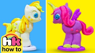 Play Doh My Little Pony  How to Make Unicorn  MLP Play Doh  Hooplakidz How To [upl. by Marcille511]