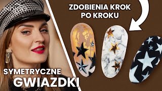 Gwiazdki na paznokciach  jak namalować gwiazdkę krok po kroku 4 zdobienia paznokci  Indigo Nails [upl. by Nolana920]