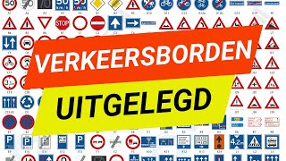 Alle verkeersborden uitgelegd  ezelsbruggetjes GEGARANDEERD op theorieexamen [upl. by Amilas]