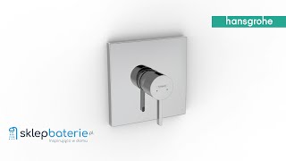 Hansgrohe Finoris Bateria prysznicowa do montażu podtynkowego Chrom Czarny Biały  SklepBateriepl [upl. by Nebra468]