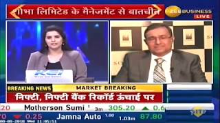 Mr JC Sharma discusses SOBHAs Q1FY19 Financial Results on Zee Business on 8 Aug 18 [upl. by Osbourn]