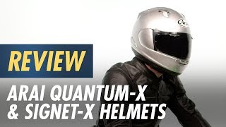 Arai QuantumX amp SignetX Helmet Review at CycleGearcom [upl. by Annaegroeg]