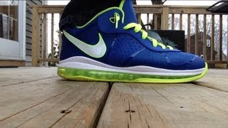 LeBron 8 V2 Low Sprites Review  On Feet HD [upl. by Onirefes]