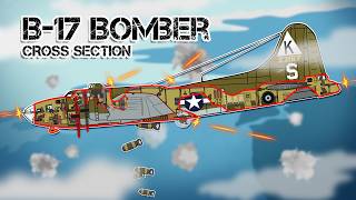 Life Inside The B17 Flying Fortress Cross Section [upl. by Lleksah175]