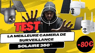 La meilleure caméra de Surveillance Solaire pour extérieur Wifi sans fil a moins de 80 euros [upl. by Grissel450]