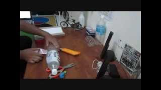 membina roket air dengan payung terjun  PART1 water rocket with parachute [upl. by Elokyn]