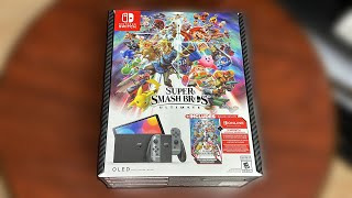 Nintendo Switch OLED Super Smash Ultimate Black Friday Edition Bundle UNBOXING [upl. by Uba]