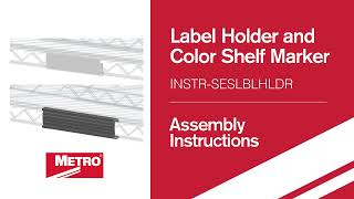 Assembly  Label Holder and Color Shelf Marker [upl. by Yrolam]