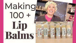 Making over 100 Lip Balms😲  Beeswax amp Vegan Lip Balms  with Recipe [upl. by Naomi918]