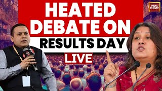 India Today LIVE Amit Malviya Vs Supriya Shrinate  Haryana Election Results  Rajdeep Sardesai [upl. by Rihaz]