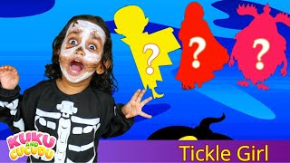 Tickle Girl Halloween  Kids songs amp Nursery rhymes  Kuku and Cucudu [upl. by Sardse]