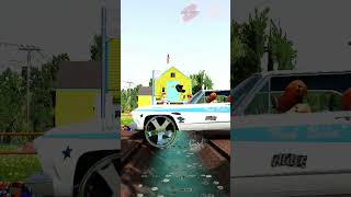 Tractor Tow Cars With Giant Chain vs Gutter short beamng beamngdrive beamngcrashes trucksvs [upl. by Corrina]