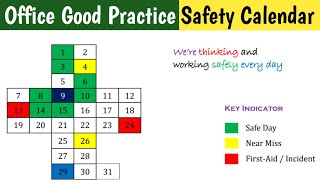 What is Safety Calendar  Good Practice Display Safety calendar in office  Safety Cross calendar [upl. by Charles]