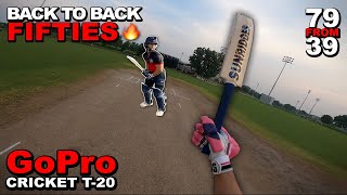 79 39 GoPro Batsman Helmet Camera View🔥  BACK TO BACK FIFTIES😍  GoPro Cricket Vlogs [upl. by Adnopoz]