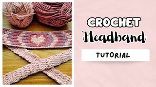 How to crochet a headband  DIY aesthetic HEADBAND [upl. by Ahsena]