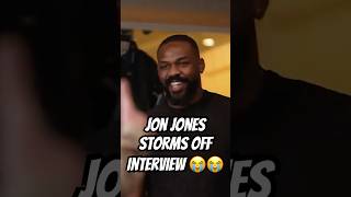 Jon Jones STORMS OFF Interview Because Of Tom Aspinall [upl. by Akimal750]