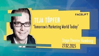 Teja Töpfer COO amp CoFounder facelift  Online Marketing Rockstars Keynote  OMR15 [upl. by Llirpa]