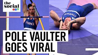 French Pole Vaulter’s Crotch Costs Him an Olympic Medal  The Social [upl. by Roseline]