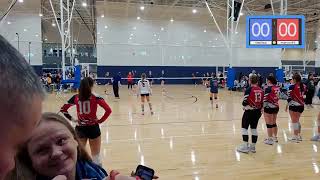 Volley by the James Day 3 Game 1 MVBC Heat vs American 15 2 [upl. by Yht119]