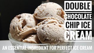 Double Chocolate Chip Ice Cream  Simple Ingredient to improve any home made ice cream [upl. by Drauode]