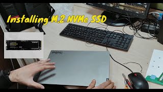 How To Install M2 NVMe SSD in Lenovo ThinkBook 14IIL Laptop [upl. by Kipton]