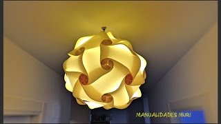 Cómo hacer una Lámpara Colgante de Papel Origami Art Imprimir [upl. by Mallen]