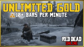 Easy 10 gold bars per minute Red Dead Online Gold Glitch [upl. by Nyleimaj]