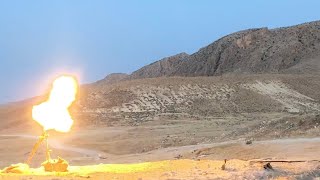 82mm mortar firing and impact on video [upl. by Ulric763]