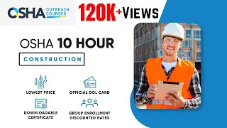 How to Get OSHA 10 Hour DOL Card amp Certification  EHS Training  Construction Safety Training [upl. by Malachi]