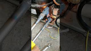 Compressor copper pipe sealing welding process Good tools and machinery make work easy [upl. by Ecirtaeb195]