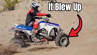 Riding my 1986 Honda TRX250r Too HARD [upl. by Itch]