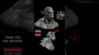 Orc  Sculpting 3D  Zbrush  Timelapse [upl. by Ymaj]