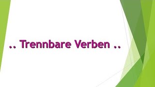 Trennbare verbenLearnGermanByYourSelf [upl. by Nylaehs639]