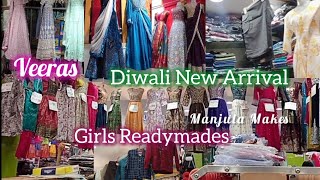 Veeras Diwali Dresses  Girls Traditional Western Readymades Long Gown Chudithar Tops Lehenga [upl. by Nama350]