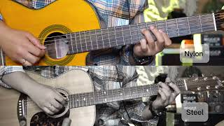 Nylon string vs Steel string  Which one sounds better [upl. by Ahsai]