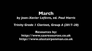 March by JeanXavier Lefèvre ed Harris Trinity Grade 1 Clarinet [upl. by Notlrak]