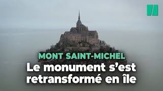 Le Mont SaintMichel se transforme en île à loccasion des grandes marées [upl. by Federica]