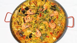 How to make Paella Delicious Spanish Rice with Seafood  Morgane Recipes [upl. by Silver]