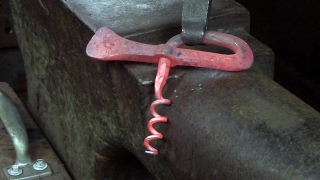 Blacksmithing  Forging a corkscrew freehand at the anvil [upl. by Elay]