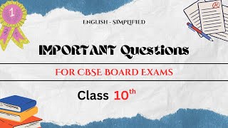 🔴CBSE BOARD EXAM IMPORTANT Questions  Class 10th  Must Watch💯 [upl. by Nikolai]