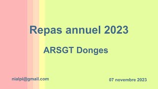 Social  Repas annuel ARSGT Donges 2023 [upl. by Ecidnac55]