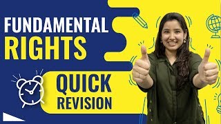 Fundamental Rights Indian Constitution  Quick Revision [upl. by Enyamrahs564]