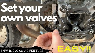 Valve Clearance in 10 Minutes BMW R1200GS Adventure  Easy DIY Job [upl. by Niel861]