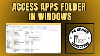 How to Access Apps Folder in Windows 10 [upl. by Elleynad]